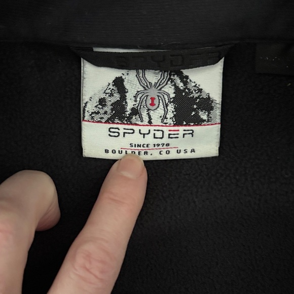 Men’s Spyder Gray and Black Quarter-Zip Pullover Large - Picture 2 of 8